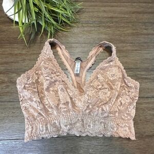 Cosabella NEVER1365 Lace Bralette Bralette Top Rose Champagne Size M Made Italy